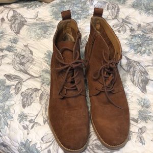 Lucky brand leather booties, size 9.5, new